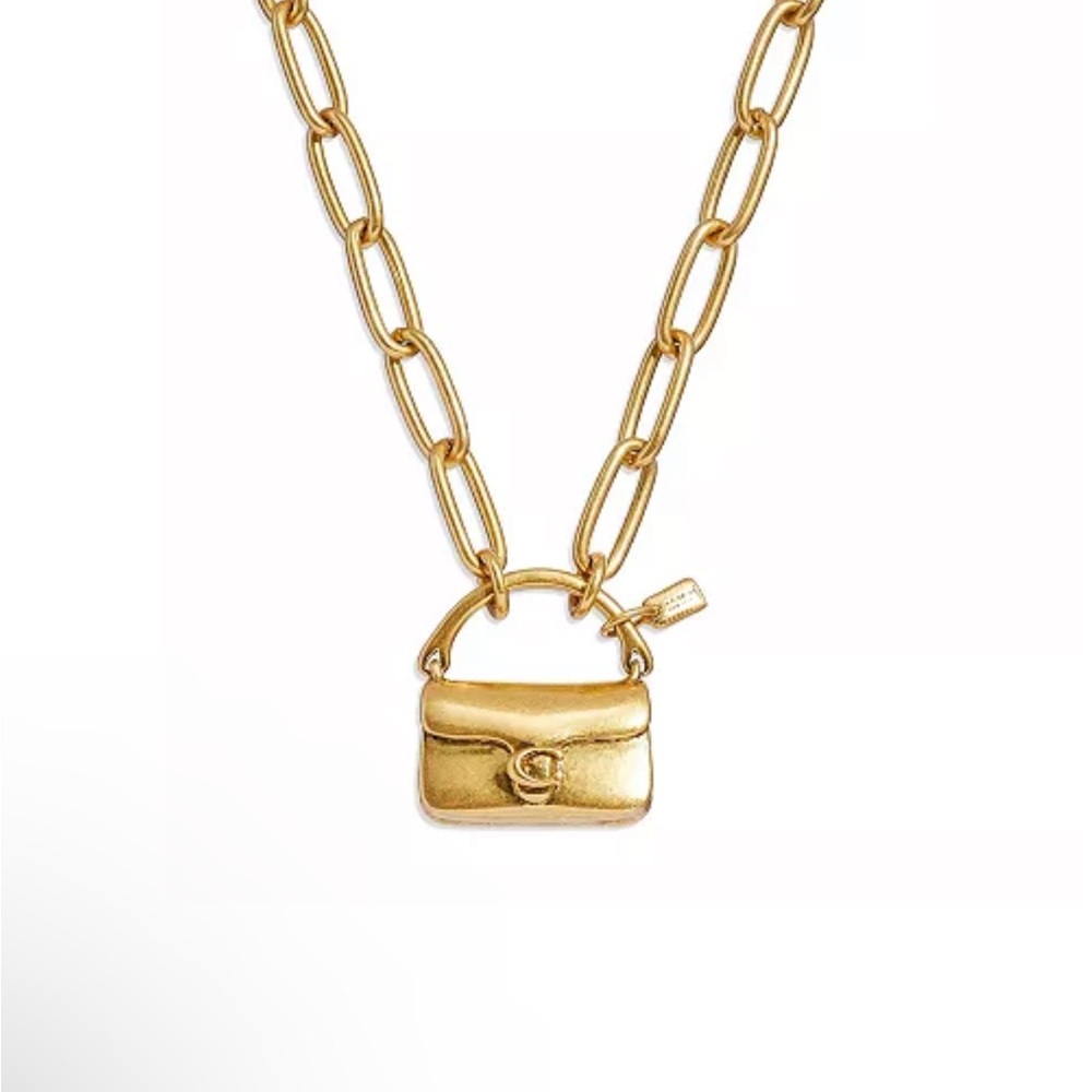 NWT Coach Mini Handbag Charm Chain Necklace with dustbag